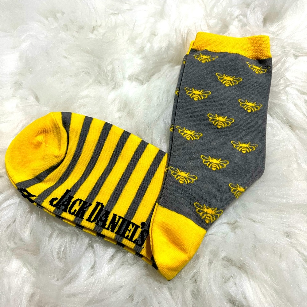 Jack Daniels Tennessee Honey Bee Stripe Socks
